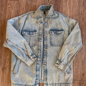 H&M Light Blue Denim Shirt Jacket